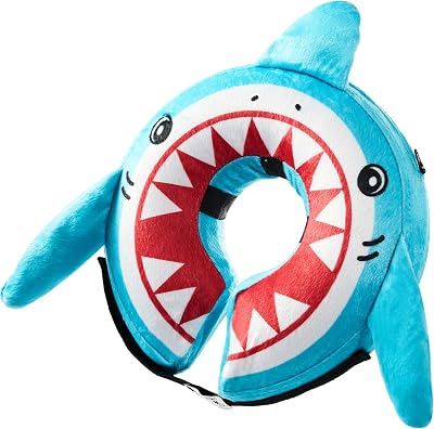 BENCMATE Soft Inflatable Protective E-Collar for Pets Small Shark