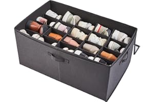 Berdeng Shoe Storage Organizer for Closet, Shoe Box Organizer, Space Saving Foldable Shoe Rack, Shoe Storage Cabinet with Cle