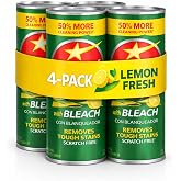 Lemon Fresh Bleach Cleanser Powder, 4-Pack, 50% More Cleaning Power, Scratch-Free Formula, Removes Tough Stains for Kitchen, Bathroom, Sink, Tub &amp; Tile
