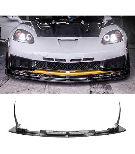 Becquets Avant Chevrolet Corvette C6 Z06 ZR1 2005-2013 – Lèvre Spoiler Glossy Black – Tuning Sportif