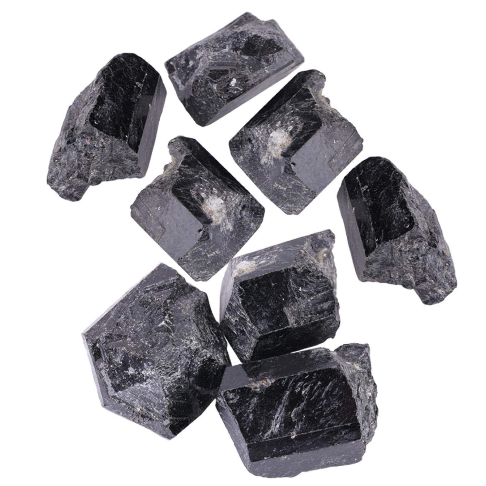 Tyenaza 100g Black Raw Natural Rock Crystal Quartz Stone, Quartz Crystal Points Stones, Chunks No Hole Stones for Home Collection, DIY Jewerlry Craft