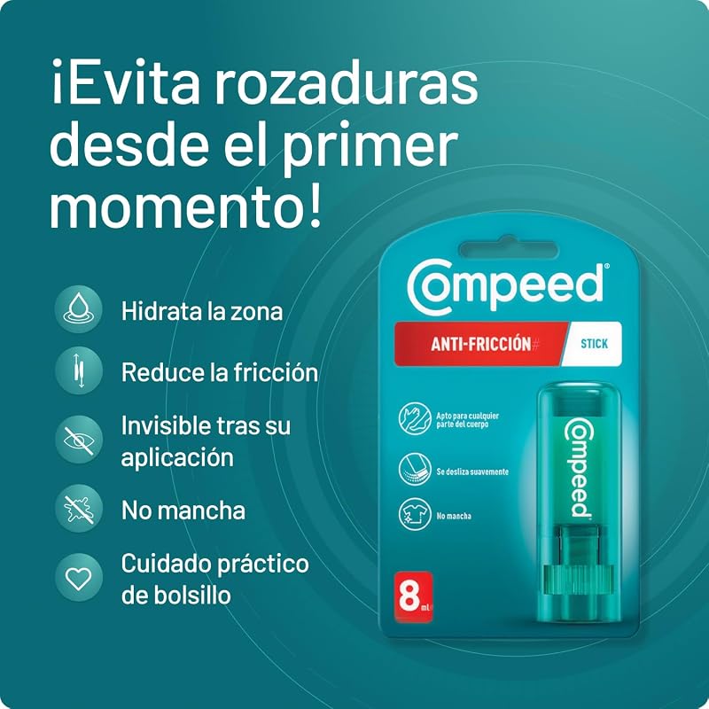 Stick Anti-fricción, Tratamiento Pies, Barra 8 ml