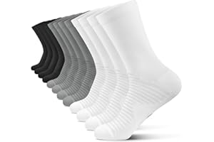 PAPLUS Compression Athletic Crew Socks (6 Pairs) for Men & Women