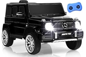 INFANS Licensed Mercedes Benz G63 Kids Ride On Car, 12V Electric Vehicle with Remote Control, Double Open Doors, Music, Bluet