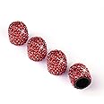 JUSTTOP 4 Pack Handmade Crystal Rhinestone Car Tire Valve Stem Caps, Car Wheel Tire Valve, Attractive Dustproof Bling Car Accessories, Universal for Cars, Trucks and Motorcycles-Red