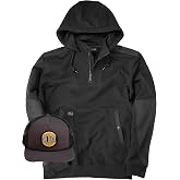 DRI Duck Mission 1/4 Zip Fleece Hoodie | Retro Rope Hat | Water-repellent fleece with thermal lining, Storm Shield Level 1 protection and a bonus Retro Rope KC Patch Hat