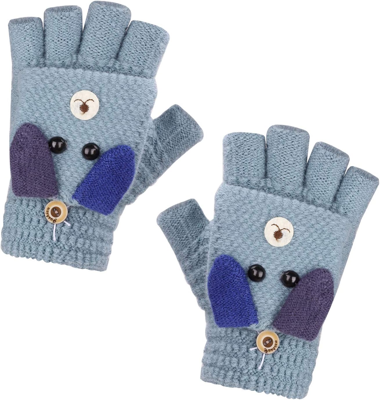 thinsulate fingerless gloves with mitten cover