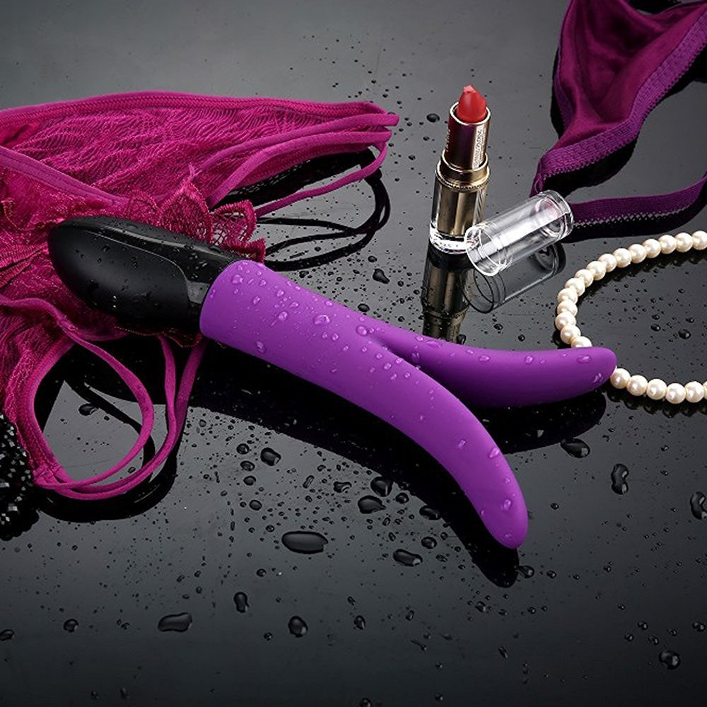 WEE Y Soft Doppel Paar Vibrator G Punkt Silikon Vibratoren mit Klitoris Stimulation Analplug Stimulieren Vibratoren 9 Frequenz sie klitoris und G-punkt Masturbation (Lila)
