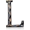 5.5 Inch House Numbers & Letters, Highly Visible Cast Iron Metal Home Address Number for Street Office Mailbox, Antique Brass (Letter L)