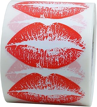 Amazon Com Hybsk Rojo Besandose Labios Extraible Pegatinas De