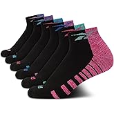 Reebok Girls' Quarter Socks - 6 Pack Moisture-Wicking Low Cut Athletic Ankle Socks for Girls (Sizes: S-L)