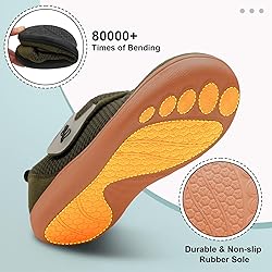 LeIsfIt Mens Wide Diabetic Shoes Adjustable