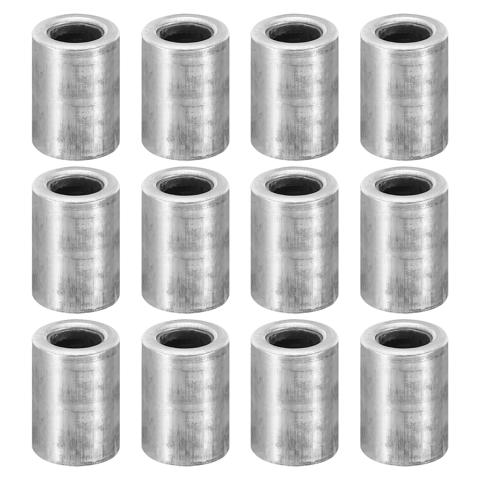 PATIKIL M6 Steel Spacers, 12 Pcs Metal Spacers Steel 6mm ID x 12mm OD x 18mm L Carbon Steel Spacer Screw Standoff Round for 1/4in or M6 Screw Bolts