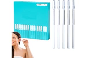 24 Pieces Ear Wax Removal,Sticky Cotton Swabs,Reusable Ear Sticky Cotton Buds Wax Removal Set For Children & Adults