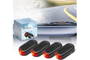RAINPOT 4 PCS Anti-Freeze Electromagnetic Car Snow Removal Device| 2-in-1 Car Defroster and Dummy Anti-Theft Alarm with Flashing LED| USB Rechargeable |Complete Winter Safety & Security Set for All Vehicles