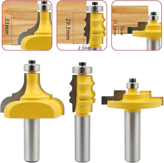 1/2 Inch Shank Picture Frame Router Bit Set Router Bit Tongue and