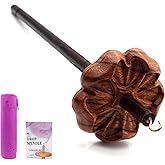 DICHA 3" Drop Spindle Kit- High Low Whorl Wooden Spindles with Tutorial -Weaving Spinning Wheels for Beginners-Perfect Spinner Gifts-Durable,Easy to Use-Rosewood