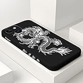 Gencyfu for iPhone 15 Case, Fashionable Designs Slim Anti Scratch Drop Resistant for iPhone 15 Phone Cover 6.1 inch, Dragon Black