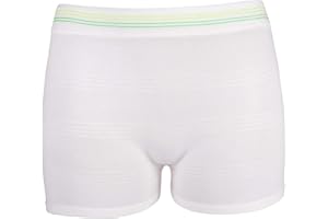 JUNFAN 12 Pack Mesh Underwear Disposable Panties Women Postpartum Hospital Provide Washable Breathable Undies for Delivery