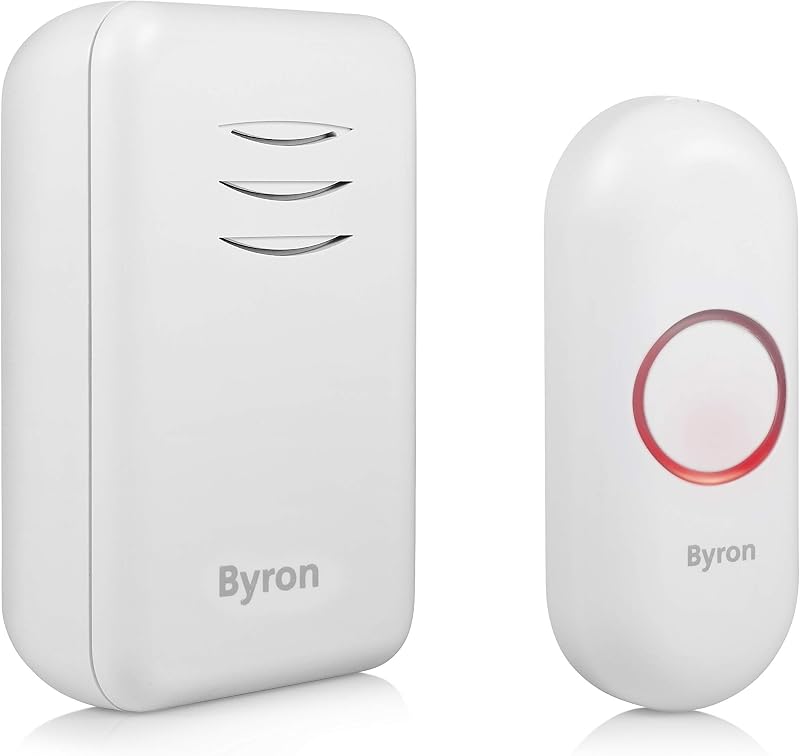 Byron Wireless Portable Doorbell Set 150 m Range 16 Melodies DBY-22311