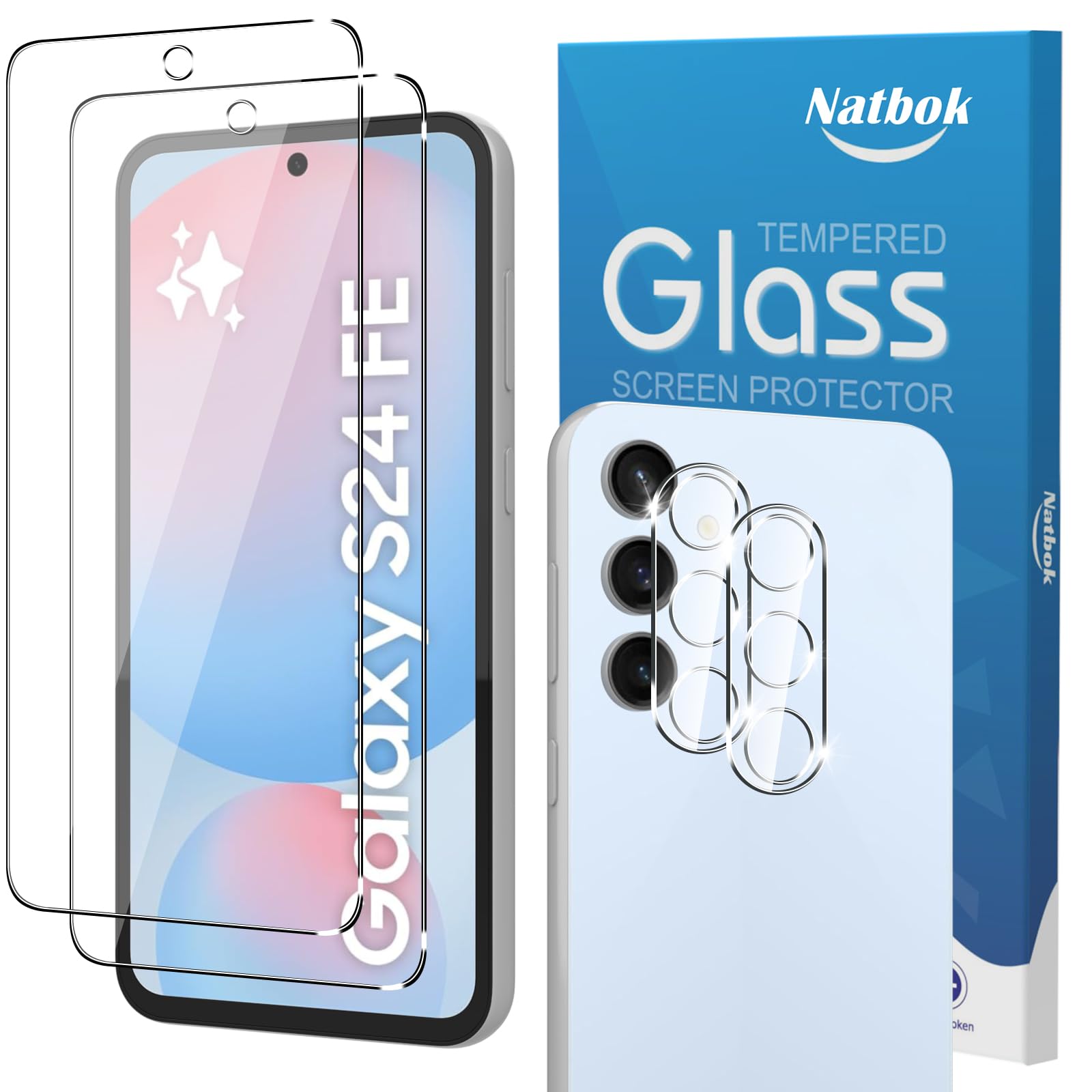 Natbok 2 Pack Compatible with Google Pixel 10a Screen Protector (6.3 inch), with Alignment Frame,9H Tempered Glass Film,HD Clear Scratch Resistant,Bubble-Free for Pixel 10A Screen Protector.