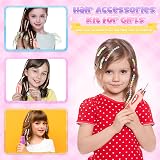 Flnlano Girls Hair Braiding Kit Princess Toy 5-12 Years Old Beads Stamper view 5