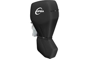 Kipiea 900D Outboard Motor Cover Heavy Duty Waterproof, Trailerable Full Boat Engine Cover Anti UV, No Tears & No Fading, Boa