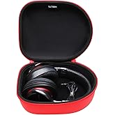 Headphone Headset Case Compatible with JBL, Beats, Sony, Soundcore Anker, Raycon, TOZO, SteelSeries, Logitech, Jabra, Bose, Audio-Technica, Sennheiser Headphones, Red+Black