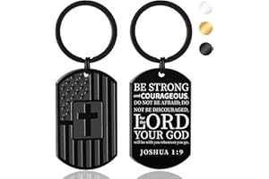 DuoDiner Father's Day Gifts-Keychain for Men First Communion Baptism Confirmation Religious Mens Gifts