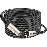 VIOY XLR Microphone Cable 15 FT, Mic Cable Male to Female Balanced Cord 3 Pin - Nylon Braided XLR Extension Cable for Microphone, Mixer, Recoding Studio, Amplifier, Podcast, etc