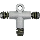 kweiny Motorcycle Hydraulic Brake Hose Tee Connector 3 Way Adapter M10 | Circular Shape with Banjo Bolt
