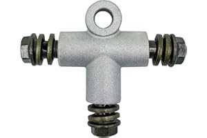 kweiny Motorcycle Hydraulic Brake Line Tee Hose Connector 3 Way Adapter with M10 Banjo Bolt(Circular Shape)