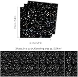 WALPLUS 72 Pcs Terrazzo Holographic Black Wall Tile Stickers 15cm view 4
