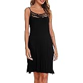 Vlazom Women Full Slips Sexy Soft Slip Dress for Under Dress Spaghetti Strap Cami Slip Chemises V Neck Negligee S-XXL