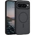 BENTOBEN Carbon Fiber for Google Pixel 9 XL Case - MagSafe Compatible Slim Thin Smooth Shockproof Case - Black, 6.8"