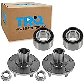 TRQ 2 Piece Front Wheel Bearing & Hub Kit Set Compatible with 2002-2003 Toyota Camry 2001-2005 RAV4