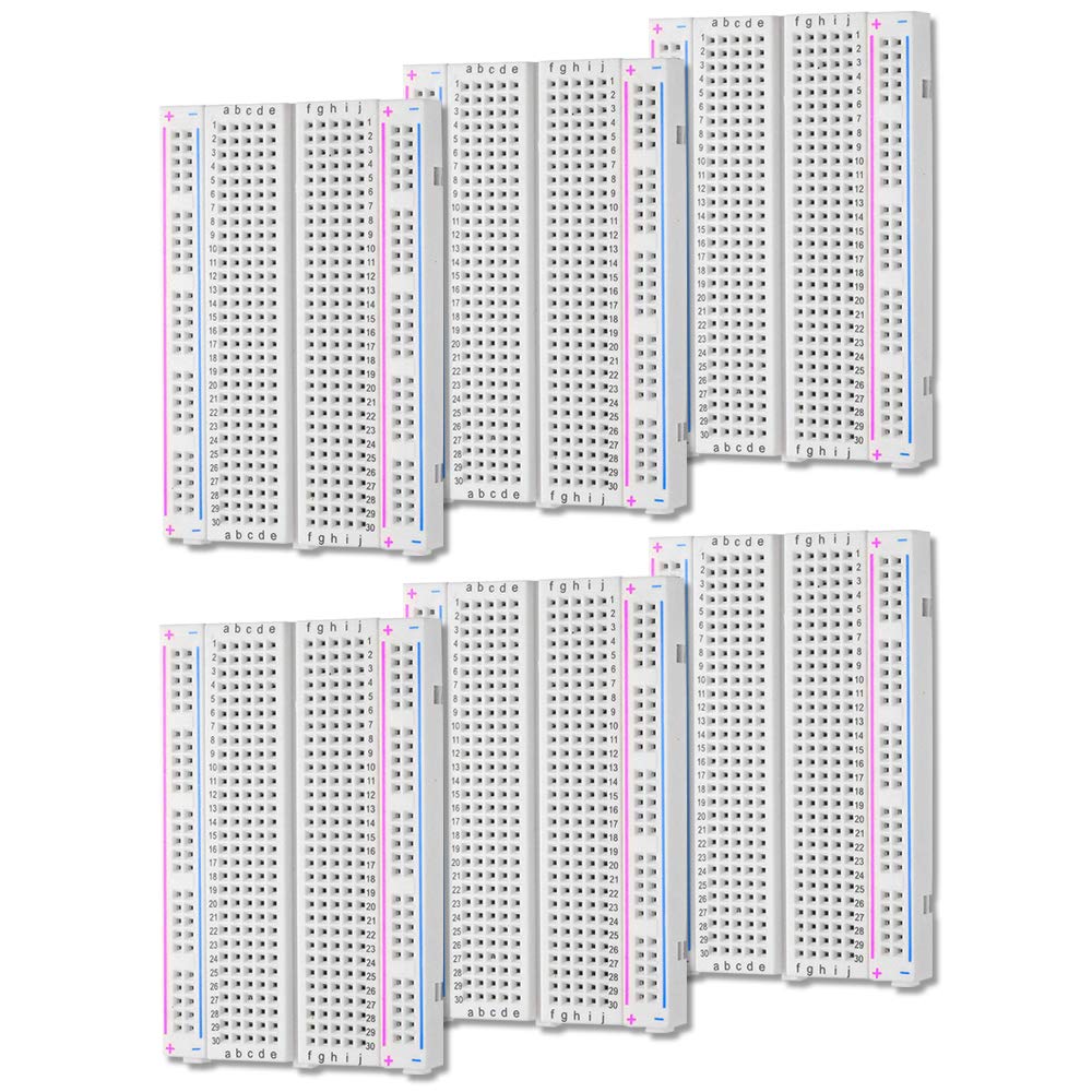 FICBOX 400 tie Points Solderless Breadboard(6 Pack)