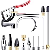 13 Pcs 2-Way Connection Air Nozzle Blow Gun Set, 1/4-Inch NPT Quick Fitting | Air Nozzle Kit with 1/4" Standard Quick Fitting and 8 Air Nozzles, Air Compressor Accessories for Air Inflation and Dedusting