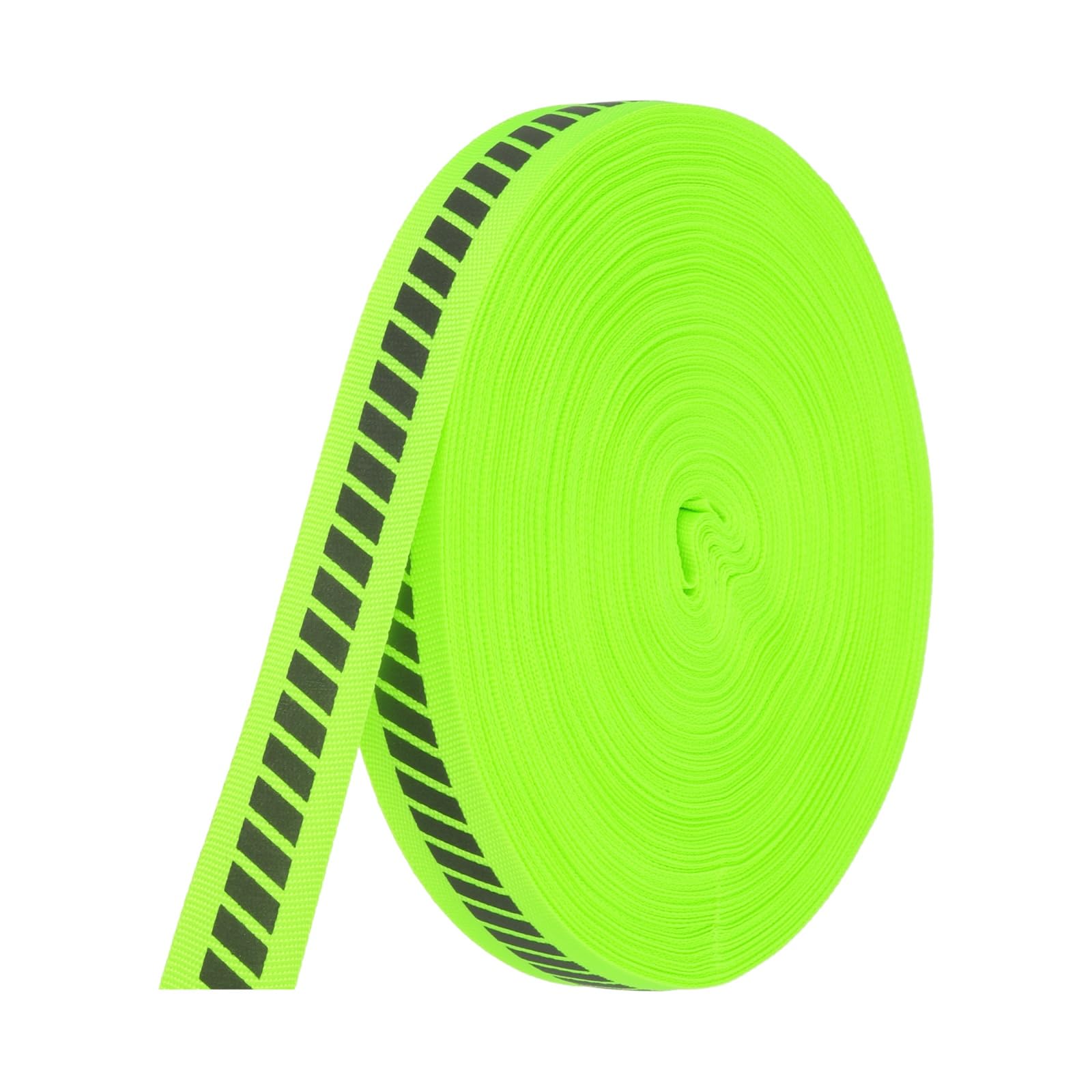 Photo 1 of PATIKIL Reflective Tape Strip, 0.8" x 150FT High Visibility Fabric Stripe Florescent Webbing Ribbon Sew on Warning Safety Tape for Bags Clothing Raincoats, Green