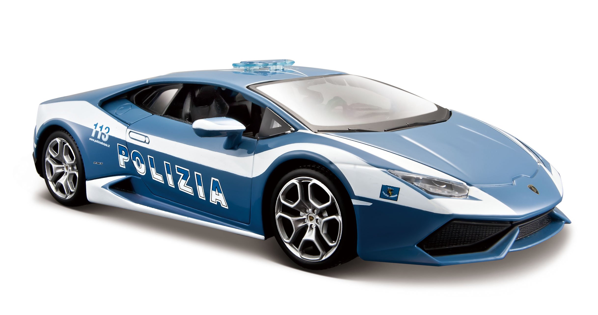 Tobar MAISTO Lamborghini Huracán Police - Realistic 1:24 Scale Model Car, Replica with Opening Doors and Boot, Official Lamborghini and Defence Services Licence, Recommended Age 3+ Years