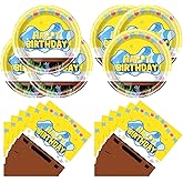 Yellow Birthday Party Supplies, 20 Plates and 20 Napkins, Yellow for Kids Birthday Party Decorations