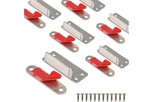 Mousike Double Magnetic Door Catch，60lb Stainless Steel Cabinet Door Magnets with Strong Magnetic for Kitchen Cupboard Wardrobe Closet Cabinet Door Drawer Latch (6Pack)