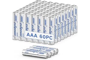 Fuspower AAA Batteries 60-Pack, 10 Years Shelf Life, 1200mAh AAA Batteries 1.5 Volt LR03 Alkaline Battery Leak Proof