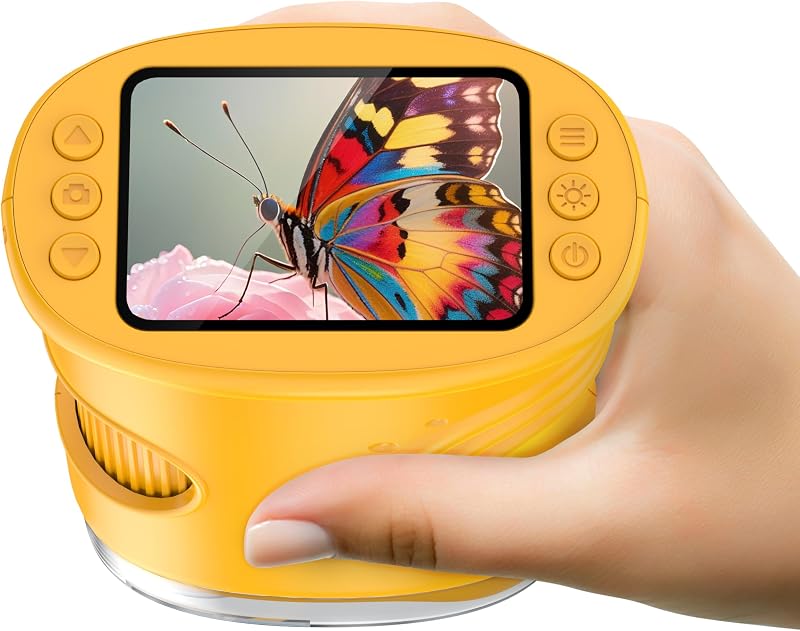 LELESUN 4K Kids Microscope 1000X Portable Pocket Educational STEM Toy
