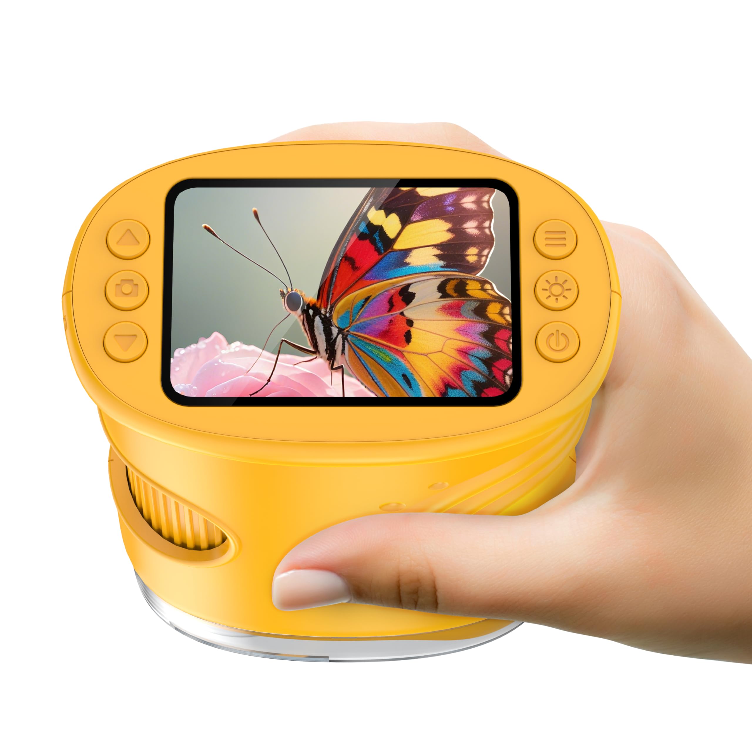 4K Kids' Microscopes, Portable Mini Pocket 1000X Handheld Microscope, Educational Science Stem Toys for Christmas Birthday Gifts Toys for Age 4-6 8-12 Children Students Boys Girls