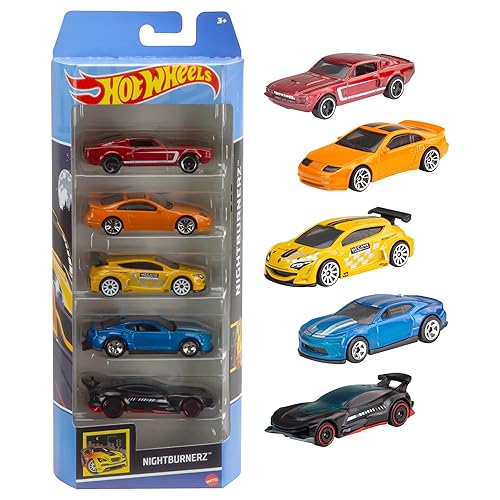 Hot Wheels 1:64 Scale Die-Cast Toy Cars 5-Pack, Set of Toy Race