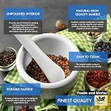 Glamza Mini Pestle and Mortar Set Porcelain Grinder 7cm Compact view 2