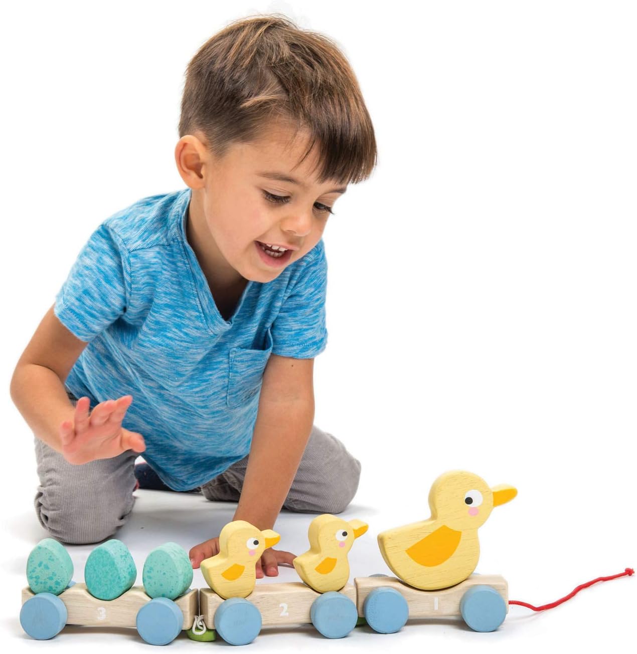 wooden pull along duck