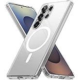 Ringke Fusion for Samsung Galaxy S25 Ultra Case [Compatible with MagSafe] UV Coating for Scratch & Discoloration Resistant, Shockproof Air Pockets - Magnetic Clear