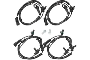 BDTKYLIN 4 PCS Front & Rear ABS Wheel Speed Sensor Wiring Harness for Ram 1500 2013-2018, Ram 1500 Classic 2019 V6 3.0L 3.6L 3.7L, V8 4.7L 5.7L Engine 68053861AB 68053861AC 68053861AD 68231044AB